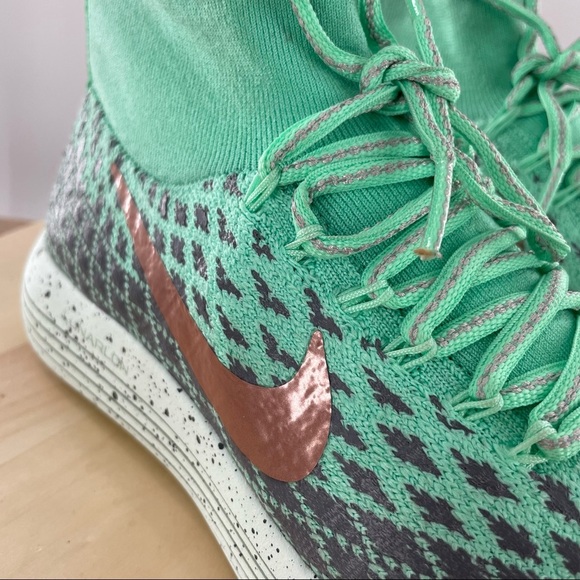 Womens Nike Lunarepic Flyknit Shield Green Glow. Sneakers SZ 6.5 - Picture 2 of 10